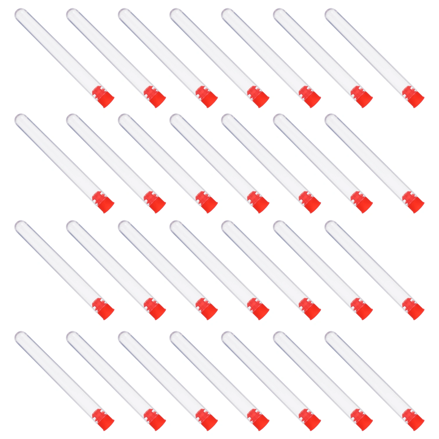 40Pcs Test Tubes Plastic Tubes Storage Containers Chemistry Experiment Equipment