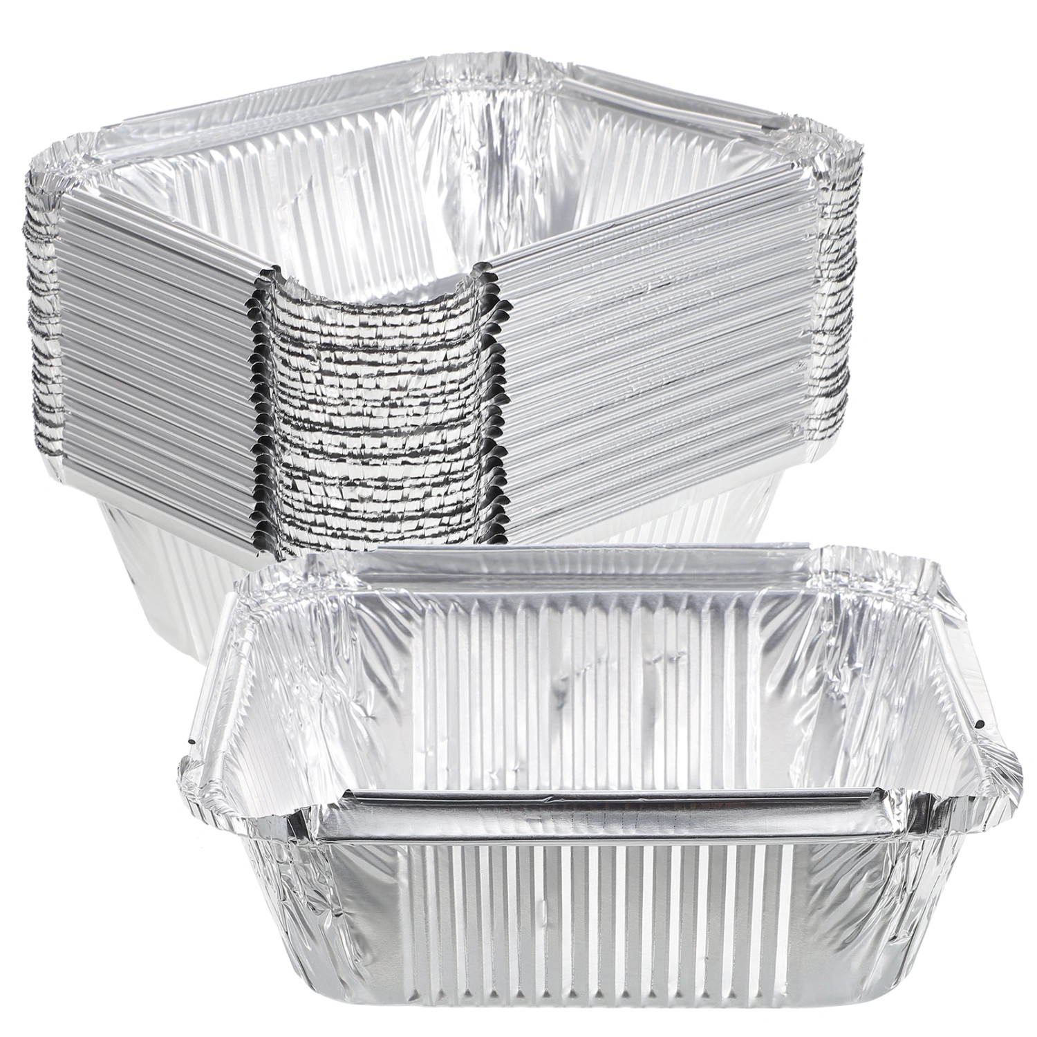 30Pcs Barbecue Grill Boxes Aluminum Foil Pans Foil Baking Pans Barbecue Food Containers