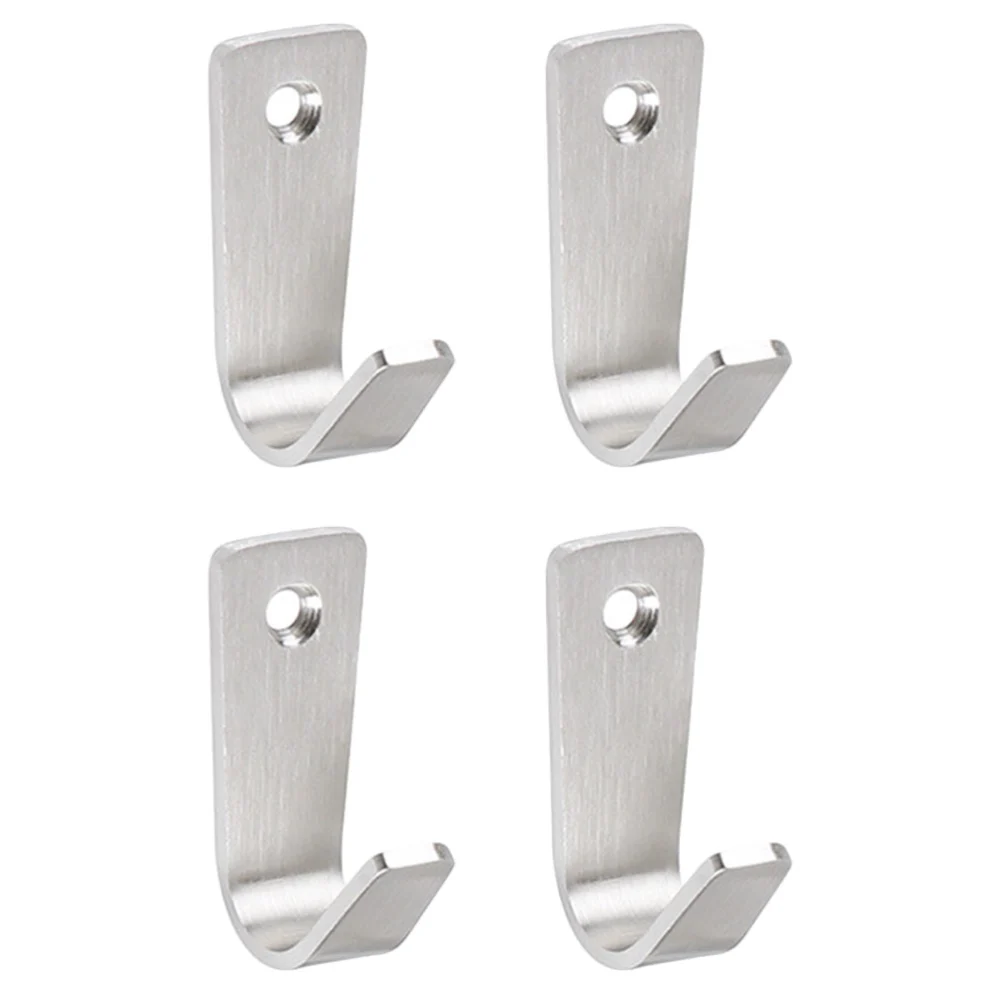 4 Pcs Stainless Steel Hooks Rust-proof Hooks Wall Hooks Coat Hooks Home Supplies