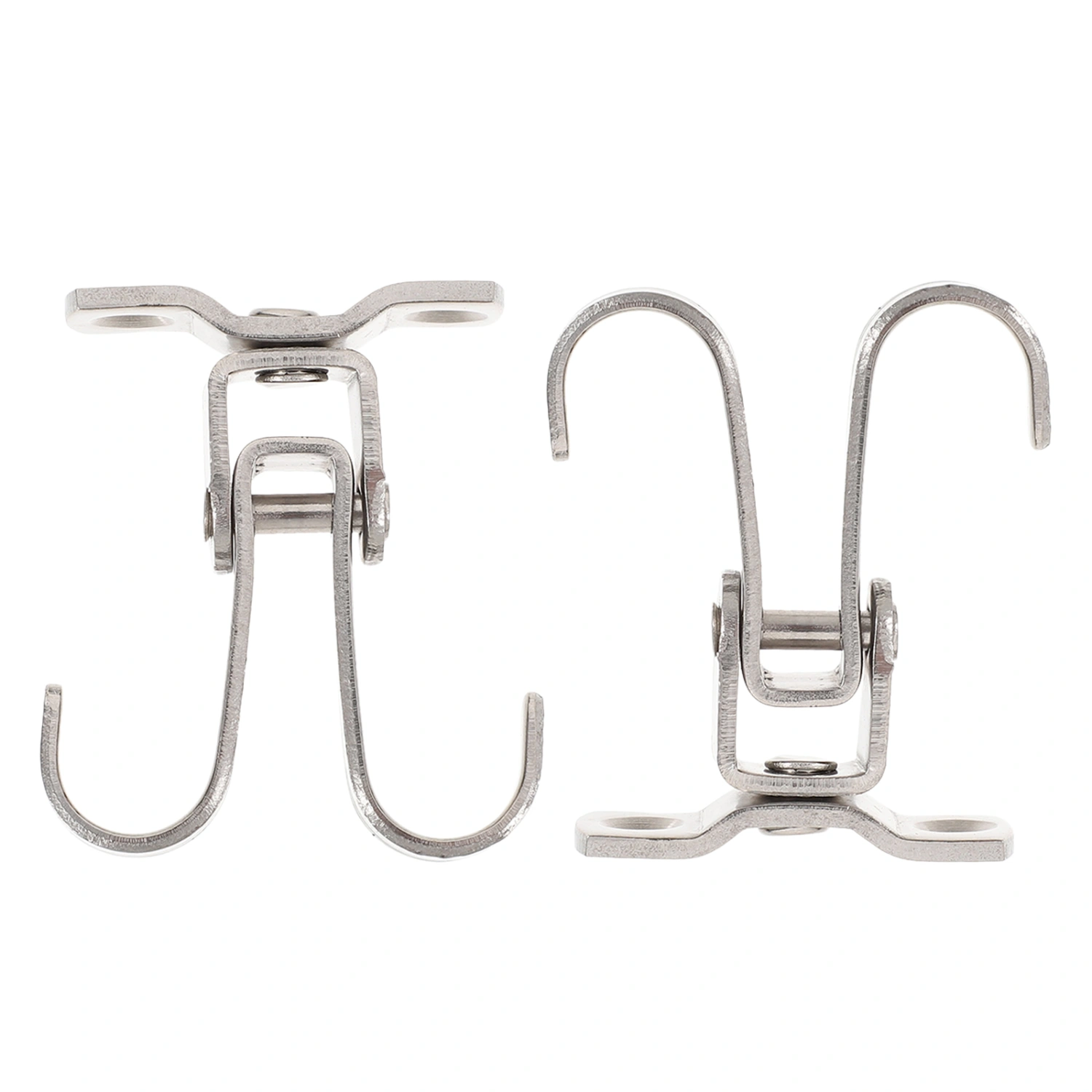 1 Set Practical Stainless Steel Ceiling Hooks Wall Hooks with Screws (Silver)