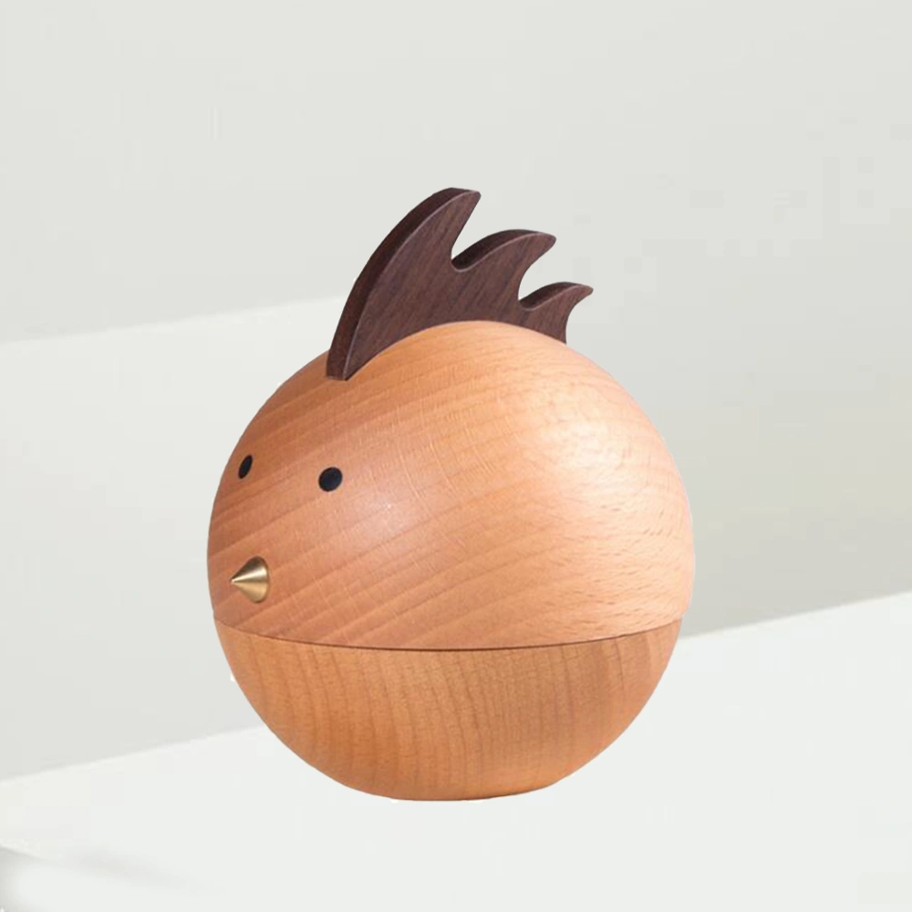 Jewelry Wooden Box Necklace Earring Ring Packing Box Chicken Shaped Storage Box(As Shown)