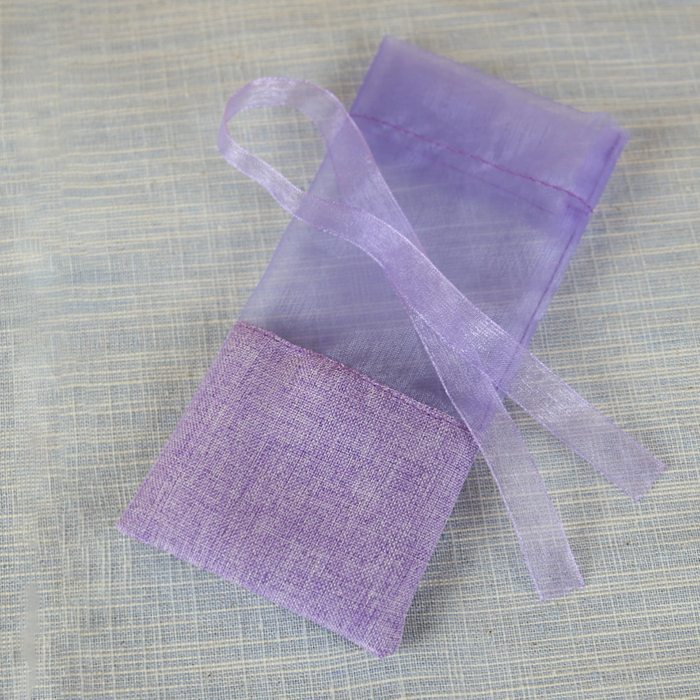 10pcs Solid Color Lavender Bags Empty Sachets Bag Fragrance Pouch for Relaxing Sleeping Light Purple