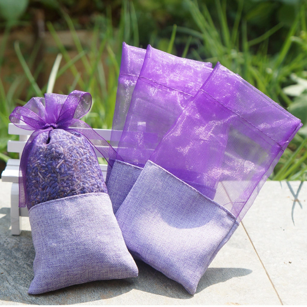 10pcs Solid Color Lavender Bags Empty Sachets Bag Fragrance Pouch for Relaxing Sleeping Light Purple