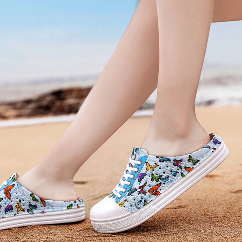 1 Pair Summer Sandals Perforated Breathable Lightweight Beach Slippers Beach Sandals Casual Slipper (Blue 41 25.5CM, 8.5US, 6UK, 40EU, 10.0215 Inch)