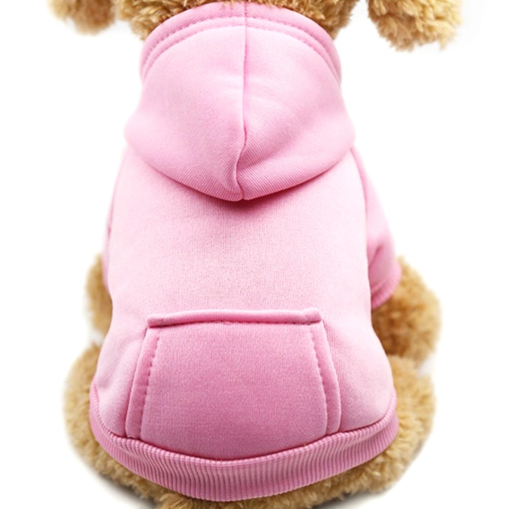 Pet Warm Coat Warm Puppy Pocket Clothes Cold Weather Outfits Customes for Winter Autumn (Size M Pink)