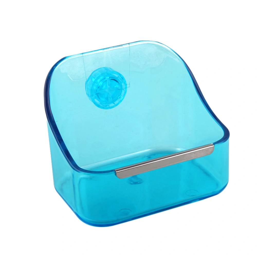 Food Water Bowl for Rabbit Chinchilla Guinea Pig Best Bowl To Prevent Knocking Over (Blue)