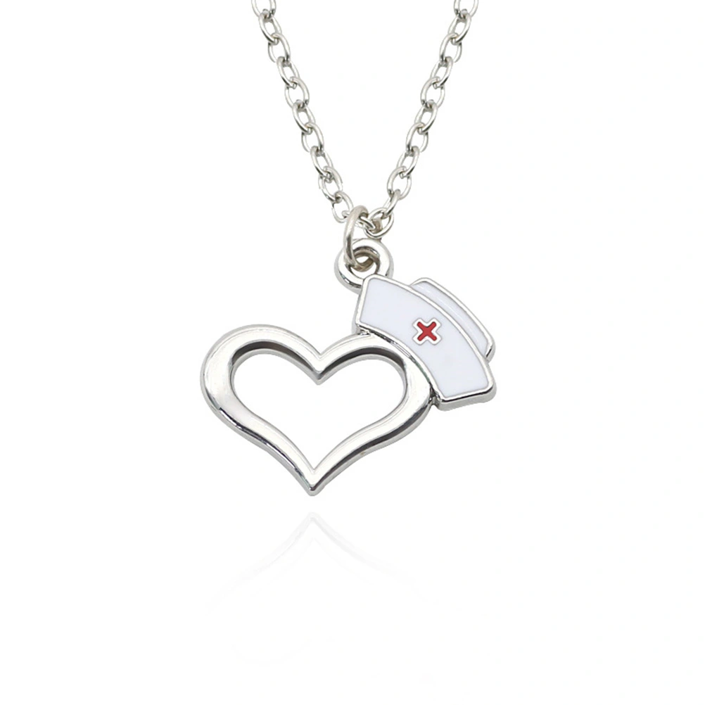 6pcs  Hollow Heart Shaped Necklace Pendant Chain Neck Jewelry Lovely Valentine Day Gift for Women Ladies