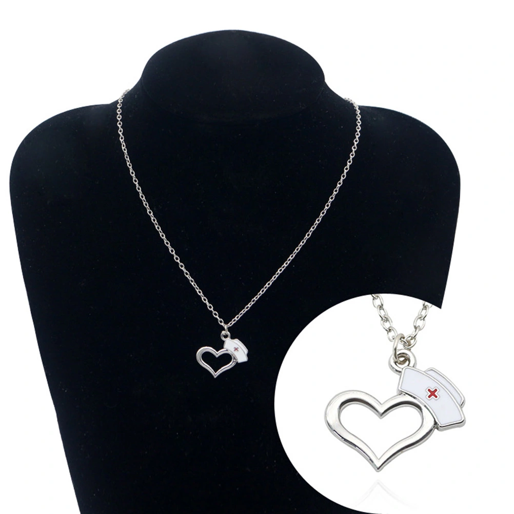 6pcs  Hollow Heart Shaped Necklace Pendant Chain Neck Jewelry Lovely Valentine Day Gift for Women Ladies