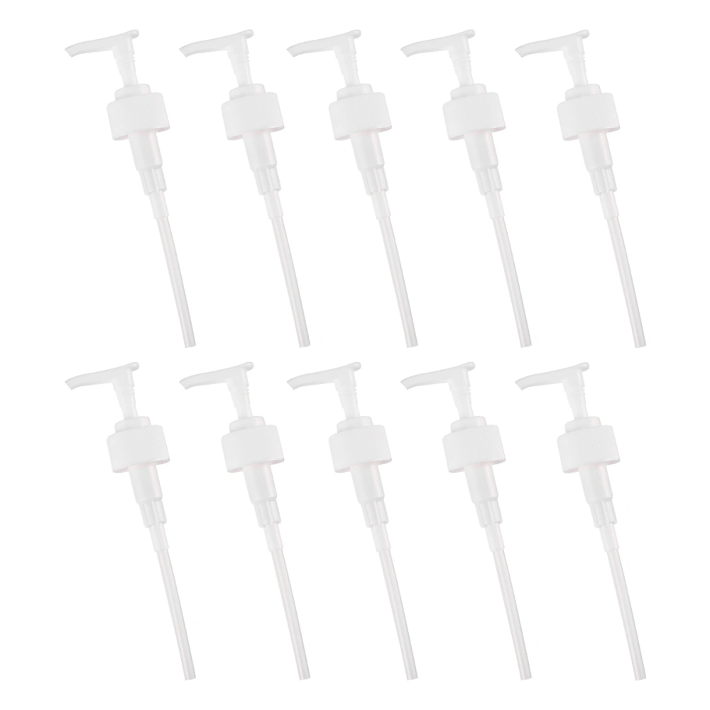 10pcs Plastic Lotion Dispenser Pump Travel Bottle Pump Nozzle for Shampoo Hand Soap Bottles DIY (White, 28mm)