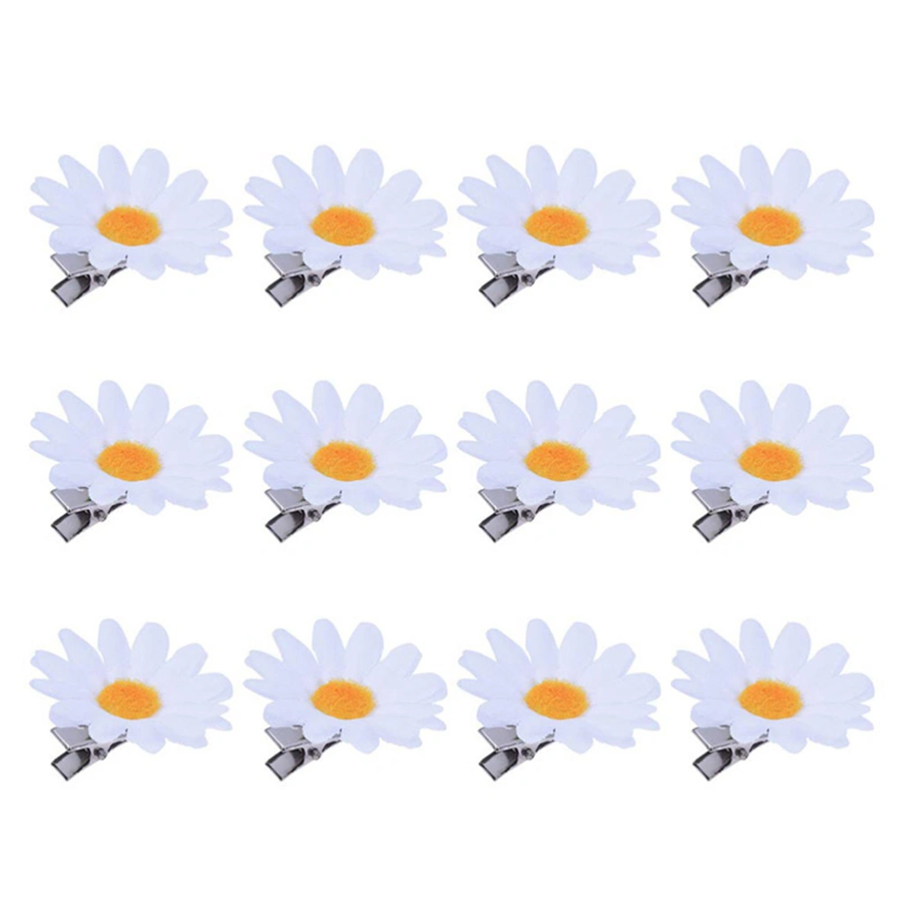 20pcs Exquisite Sunflower Hairpins Daisy Hair Clips Party Photo Decorations