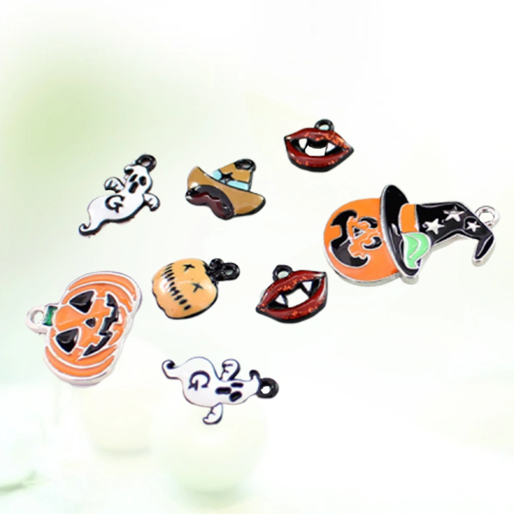 12PCS Halloween Series Alloy Drops Pendant Decoration Use Halloween Pendant