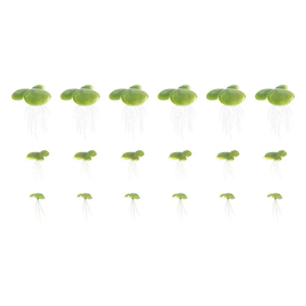 72pcs Mini Fake Duckweed Simulation Duckweed Decor Simulation Floating Plant