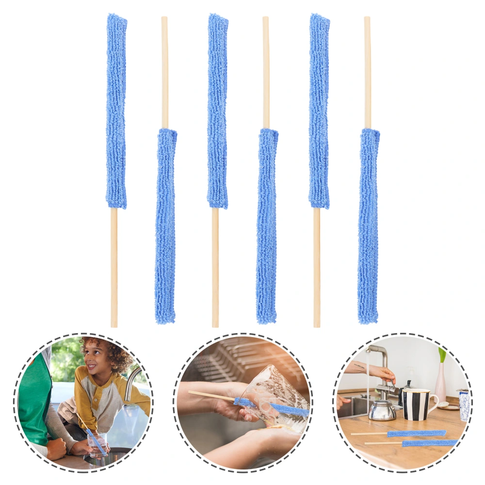 6pcs Practical Glass Cup Cleaner Washing Cleaner Multi-functional Cleaning Brushes