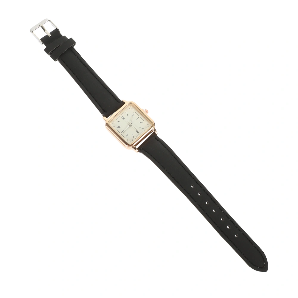 Stylish Wrist Watch Imitation Leather Wristband Watch for Women Delicate Casual Watch