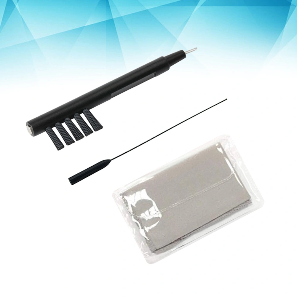 3 Pcs Multifunctional Hearing Aid Accessories Cleaning Cloth Brush Rod (Cleaning Cloth Random Color)