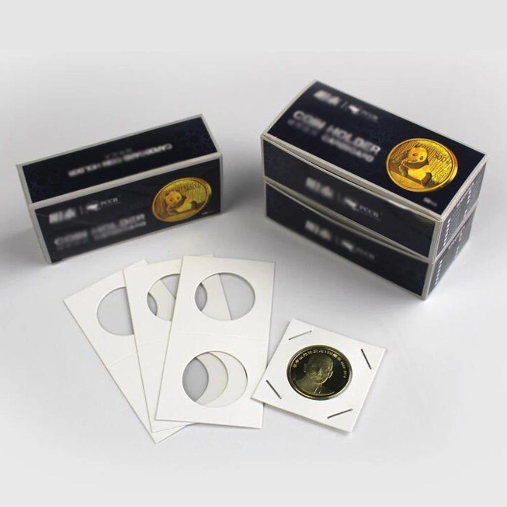 300pcs Coin Holders Cover Case Storage Protective Money Penny Storage Case Stamp Coin Paper Clip Collecting(Inner Diameter:20.5,23 ,25,27.5,31.5,40)