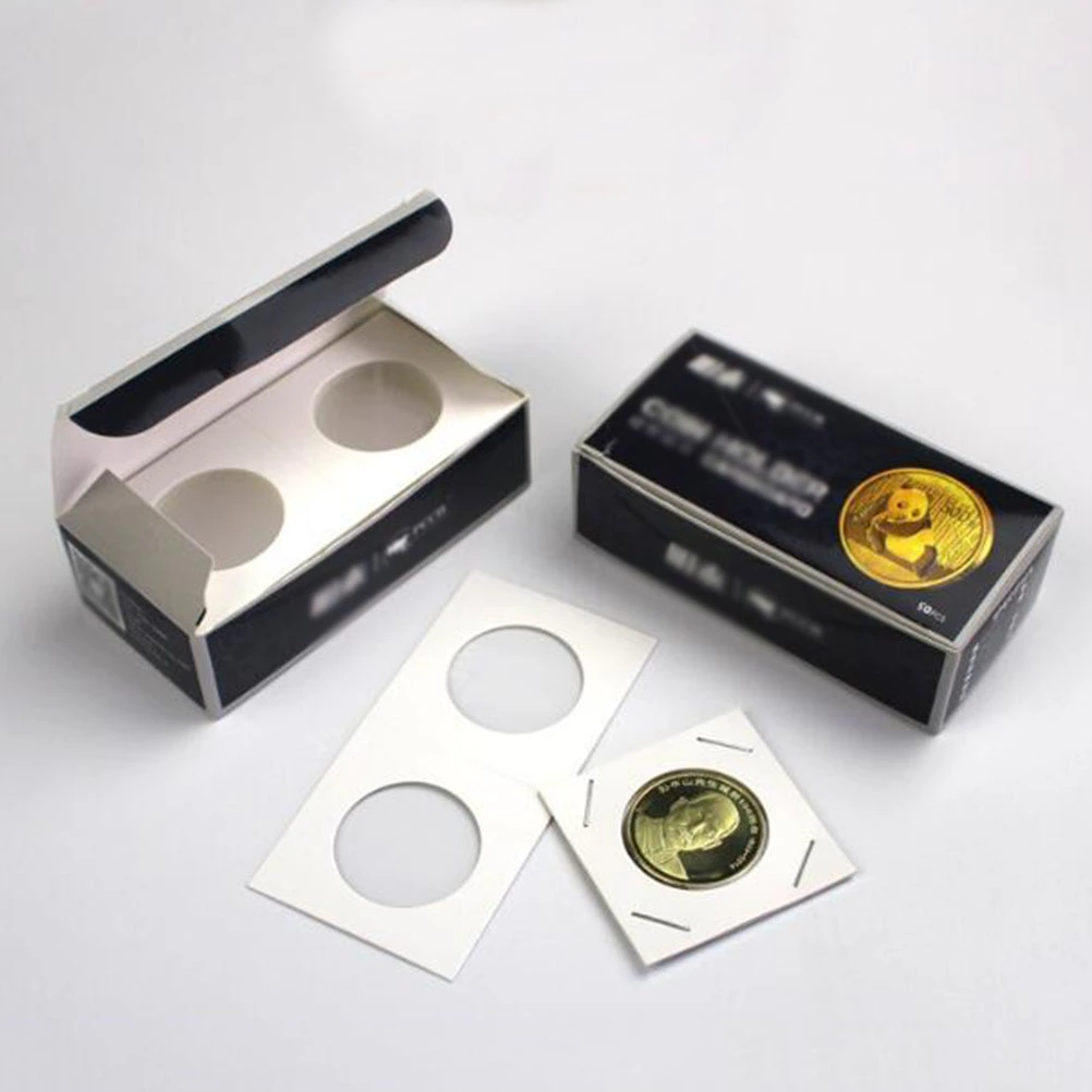 300pcs Coin Holders Cover Case Storage Protective Money Penny Storage Case Stamp Coin Paper Clip Collecting(Inner Diameter:20.5,23 ,25,27.5,31.5,40)
