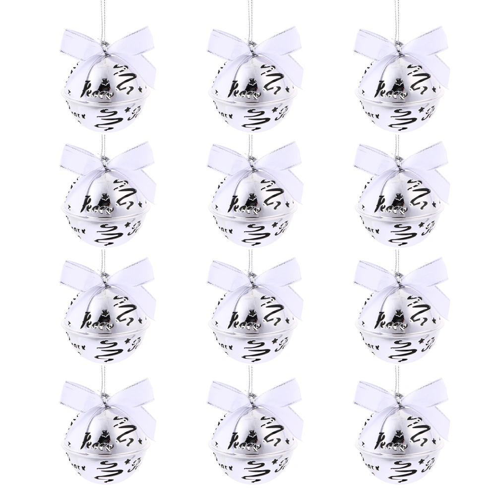 12pcs Xmas Bell Pendants Xmas Tree Hanging Decoration Hanging Adornments