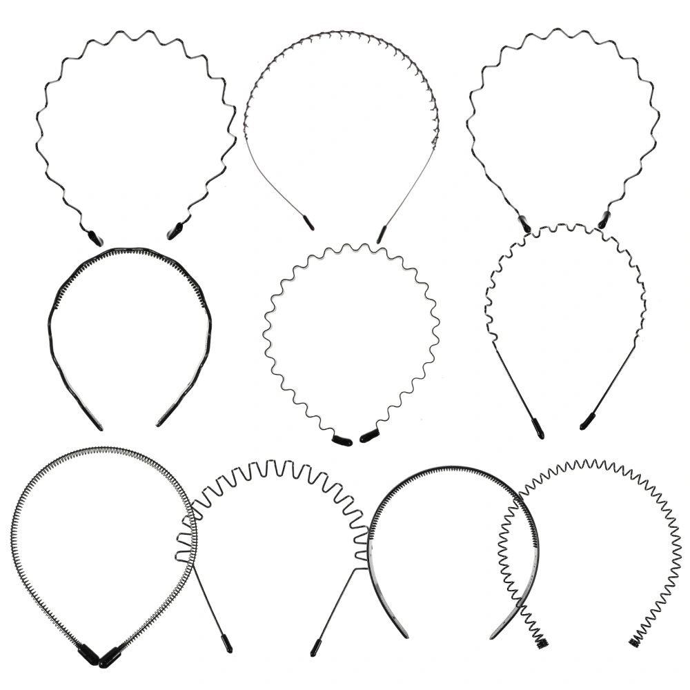 10pcs Slicked-back Hair Wavy Hairband Fashion Hair Band Hair Accessories