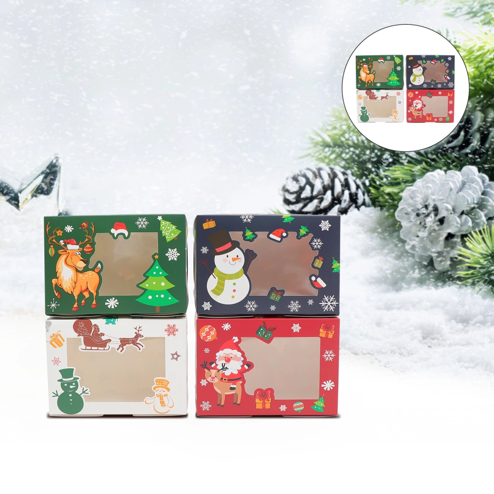 12Pcs Christmas Themed Gift Wrapping Boxes Adorable Xmas Pattern Gift Pack Boxes