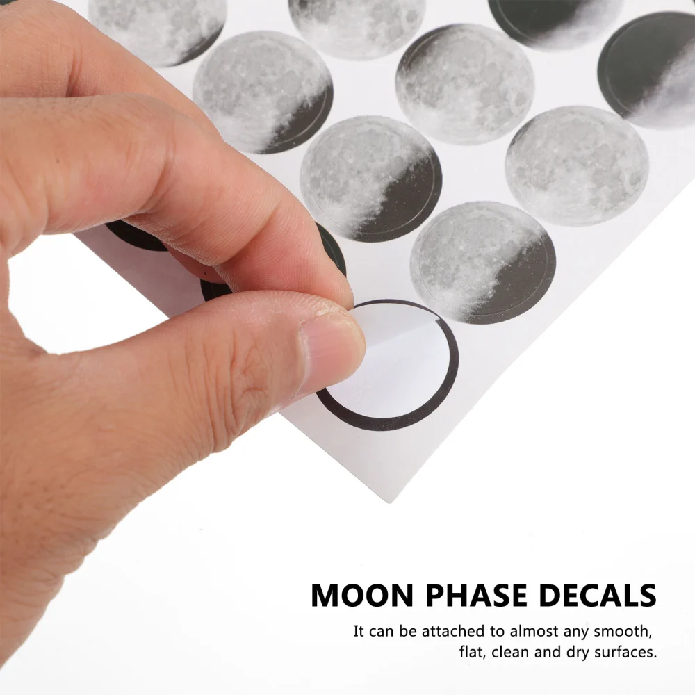 50 Sheets Moon Scrapbook Stickers Moon Phase Scrapbook Decals DIY Decoration