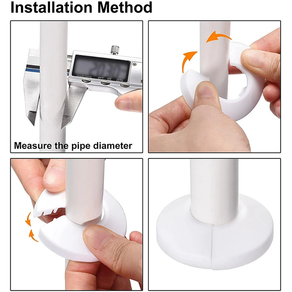 12pcs Pipe Cover Decoration Water Pipe Wall Cover Plastic Radiator Pipe Cover