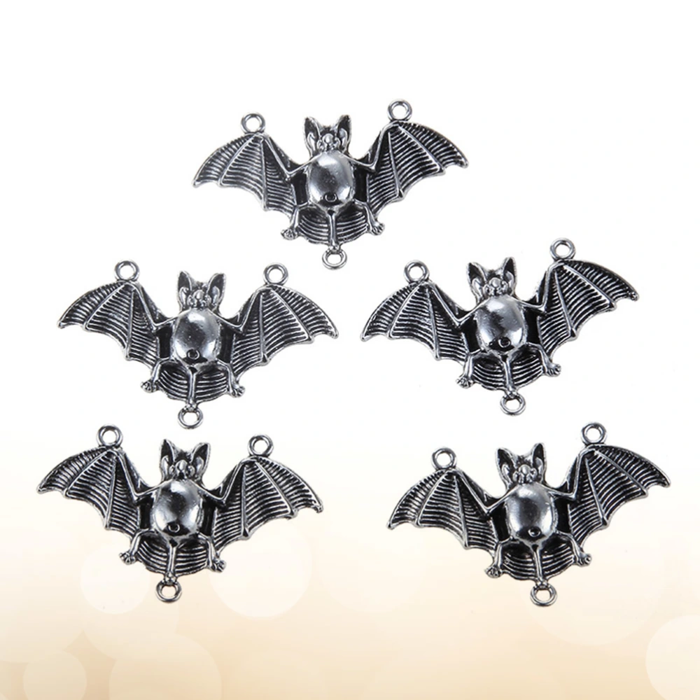 10 Pcs/Pack Alloy Charm Mini Bats Antique Silver Pendent Fits Bracelet Necklace DIY Jewelry Makings Findings Handmade Accessories (Silver)