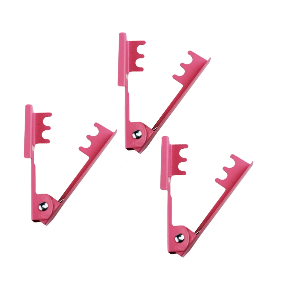 3pcs Rose Thorn Remover Metal Flower Thorn Stripper Removing Pliers Home Garden Tool (Pink)