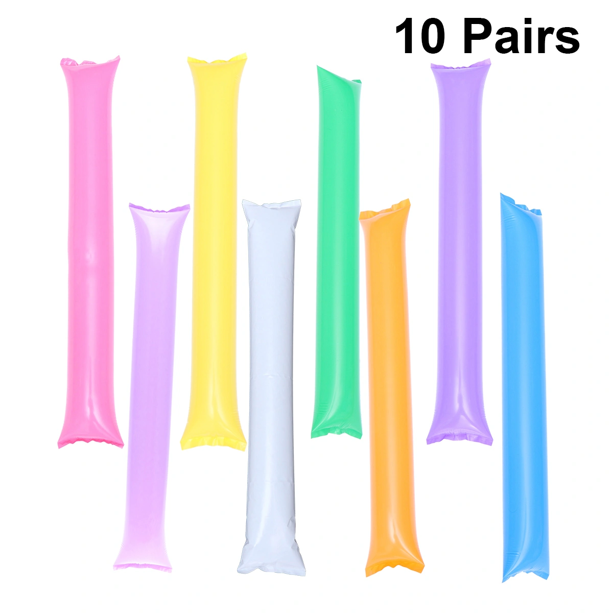 20pcs Bam Bam Thunder Inflatable Refueling Rod Cheering Stick Stuffed Club Cheer Refueling Bar Inflatable Noisemakers Stick for Contest