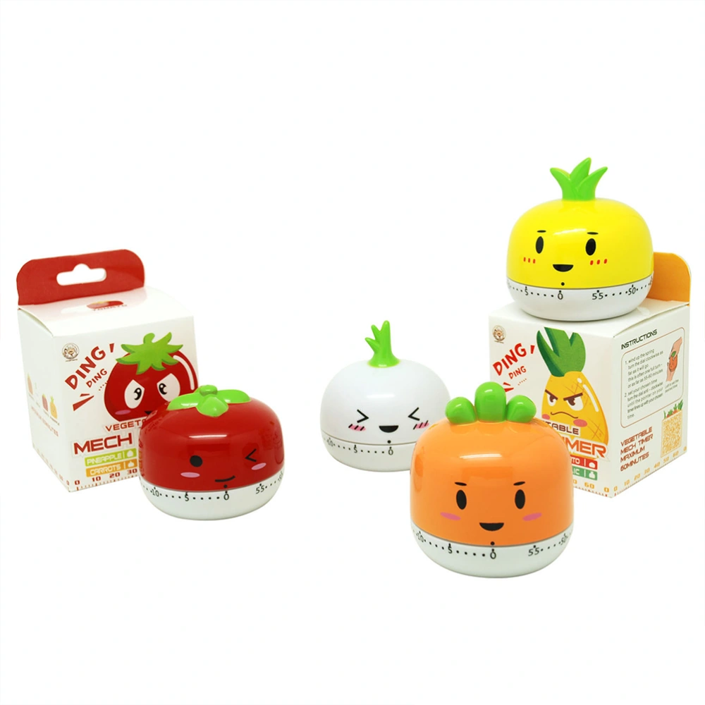 Kitchen Mechanical Timer Tomato Cartoon Timer Creative and Lovely Reminder for Baking Cooking