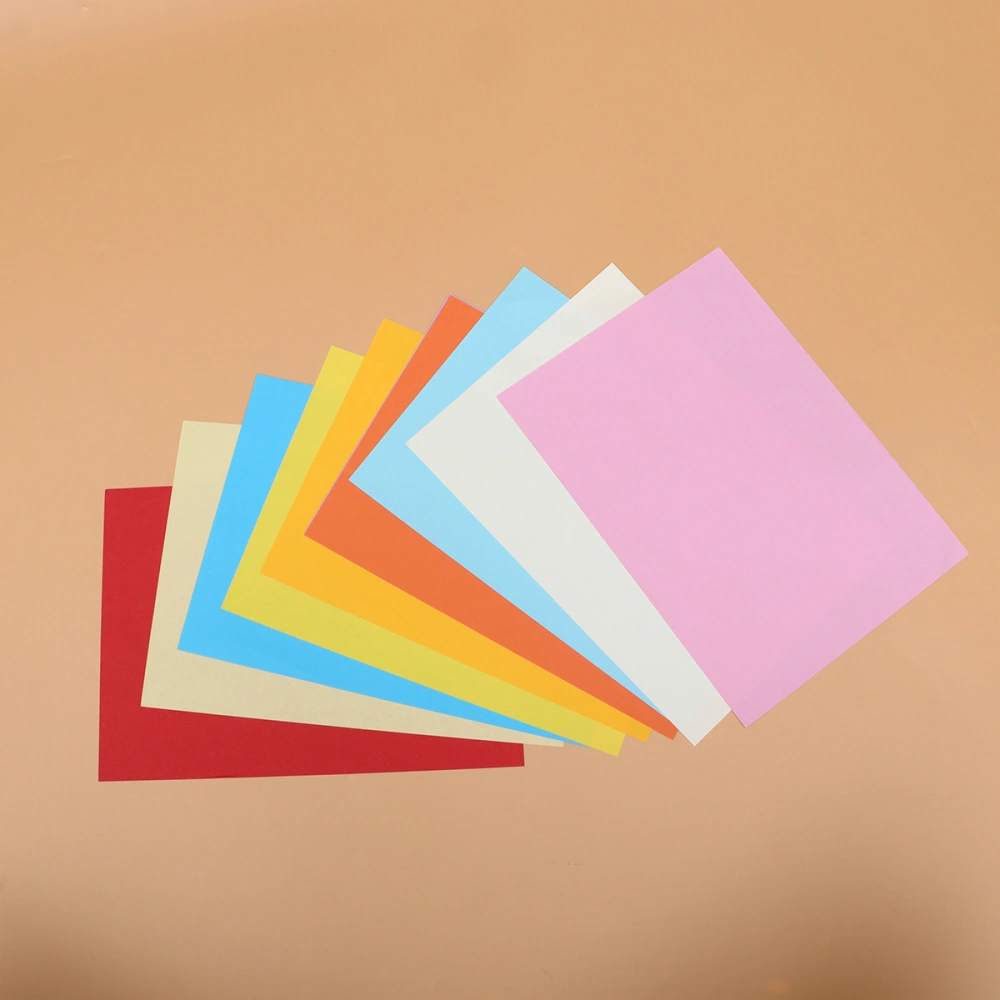 100 Sheets Colored Copy A4 Paper Practical Printable Paper DIY Handmade Foldable Paper Stationery Supplies for School Office (80g, Ten Colors)