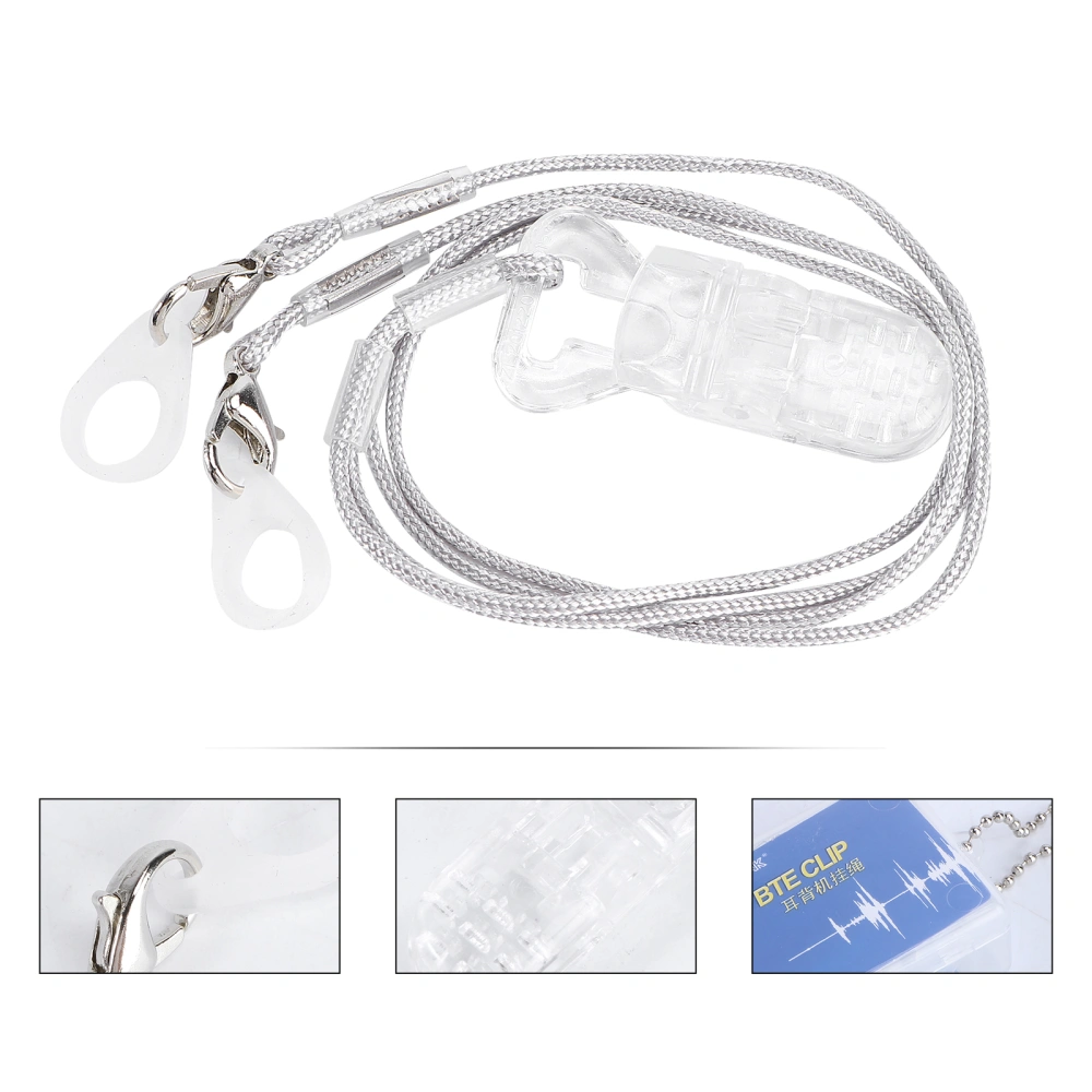 1 Set Hearing Aids Clip Seniors Anti-lost Rope Portable BTE Hanging Rope