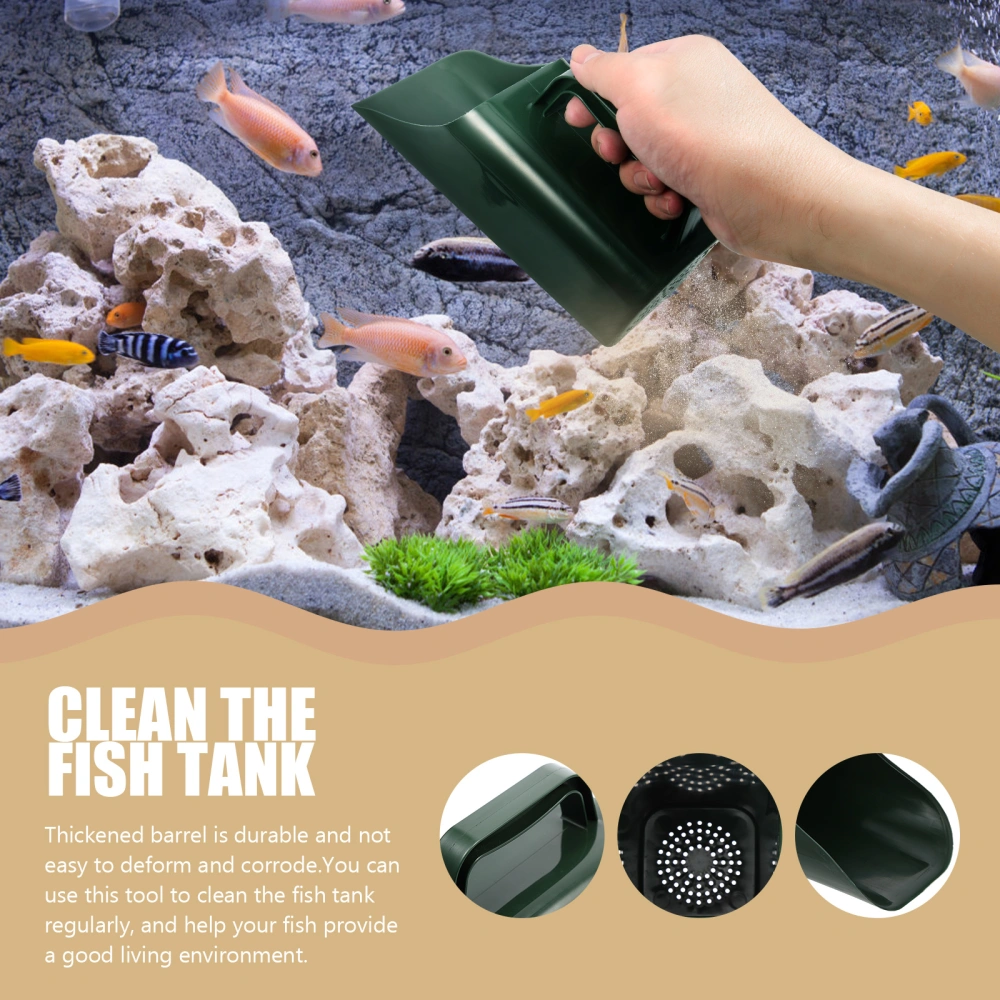 Creative Fish tank Sediment Cleaning Shovel Bucket Aquarium Bottom Sand Shovel (Green)