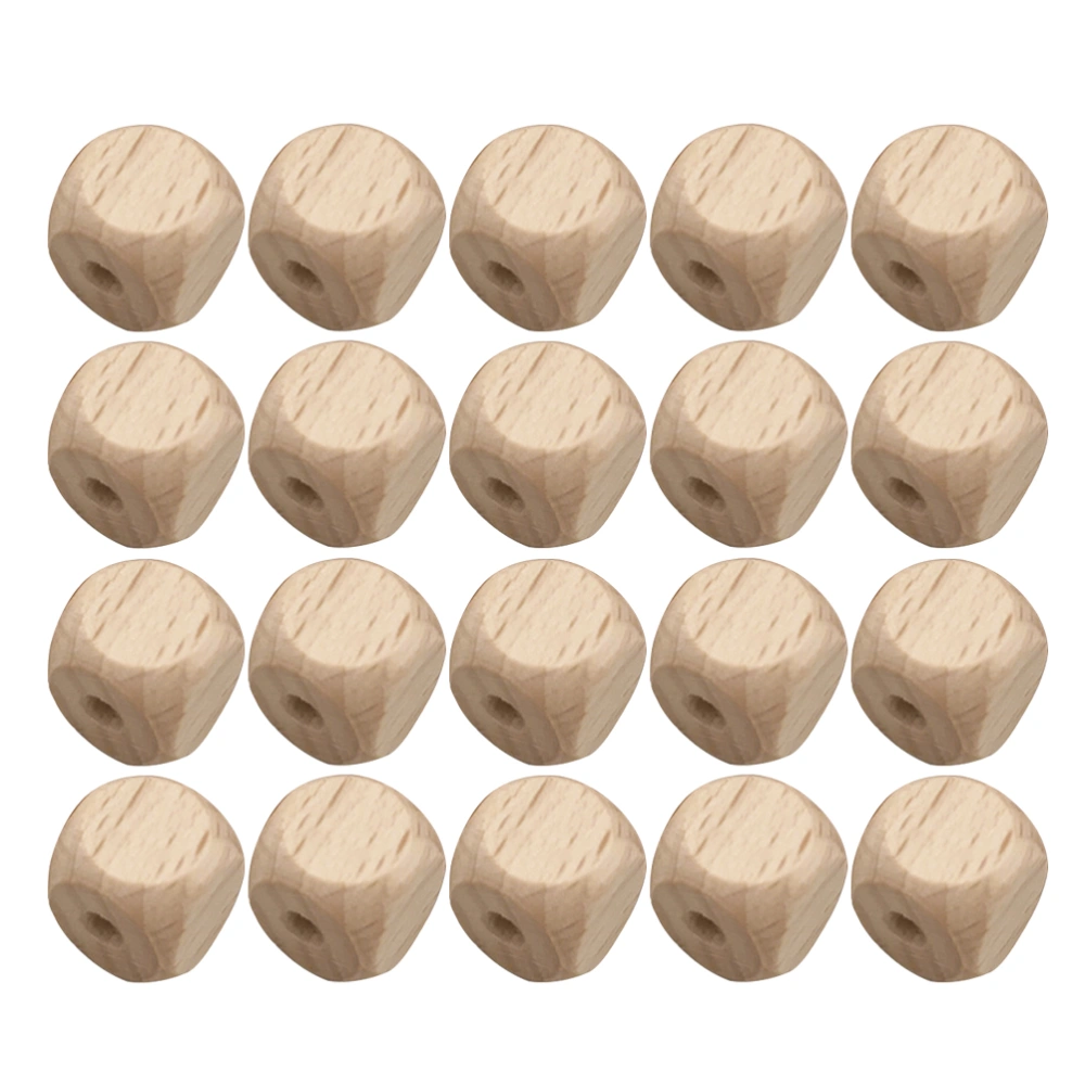 50Pcs 10x10MM DIY Natural Wood Square Beads Handmade Crafts Beads DIY Jewelry Accessories for Bracelets Bangles