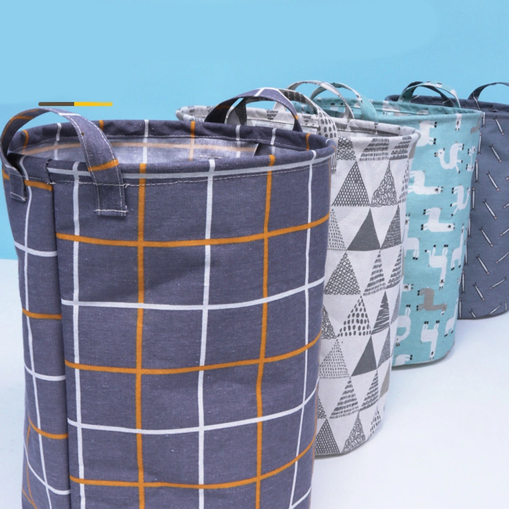 Laundry Basket Foldable Household Storage Basket Cartoon Pattern Portable Storage Container for Clothing Sundries Toys