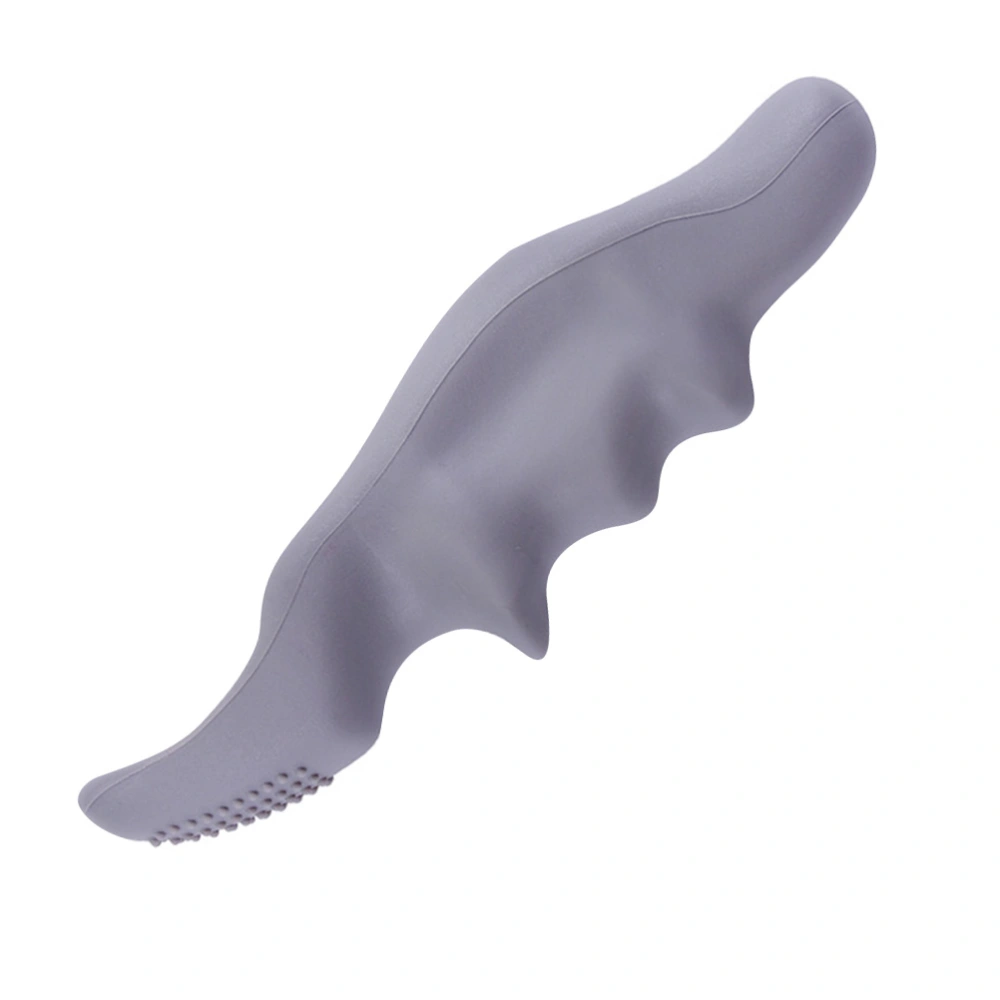 Silica Gel Massager Thumb Shaped Design Massager Pratical Thumb Massager for Joint Relieve Fatigue Daily Use (Grey)