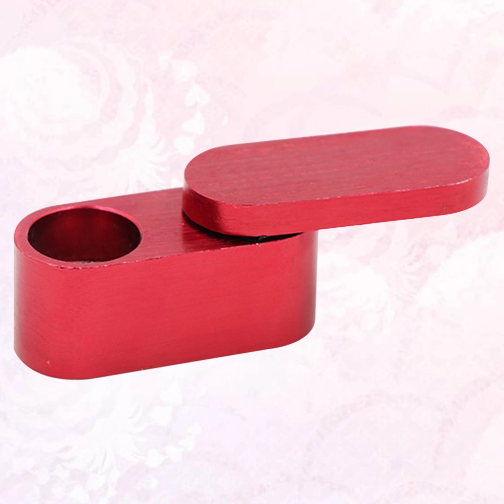 1pc Portable Tobacco Pipe Tobacco Storage Groove Design Turning Cigarette Holder for Men (Red)