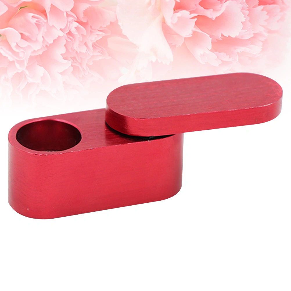 1pc Portable Tobacco Pipe Tobacco Storage Groove Design Turning Cigarette Holder for Men (Red)