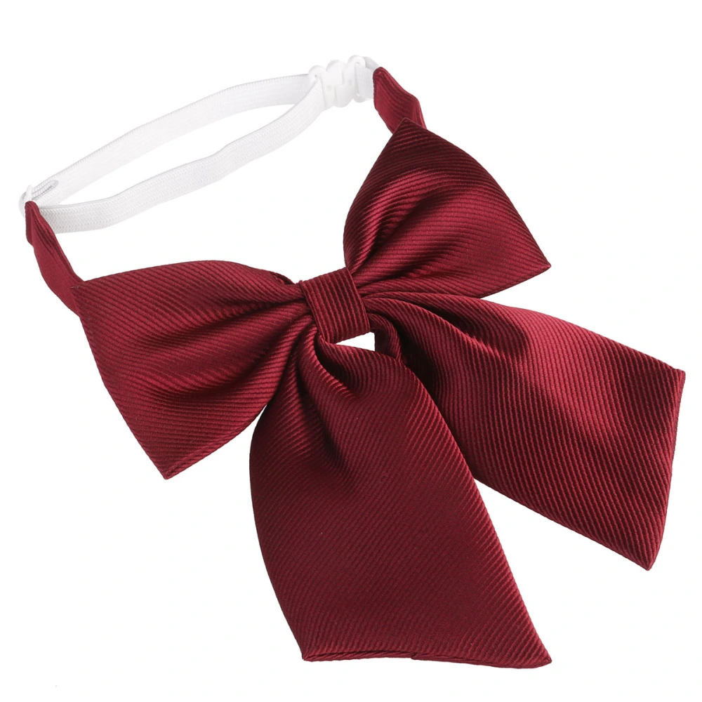 Men Microfiber Pre-tied Business Bow Tie Set (Wine)