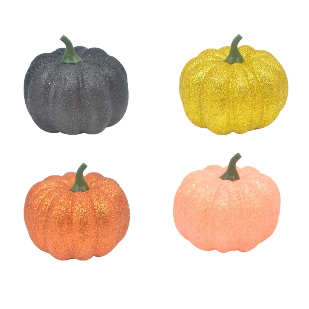 4pcs Halloween Funny Pumpkin Props Artificial Pumpkin Party Supplies Random Color