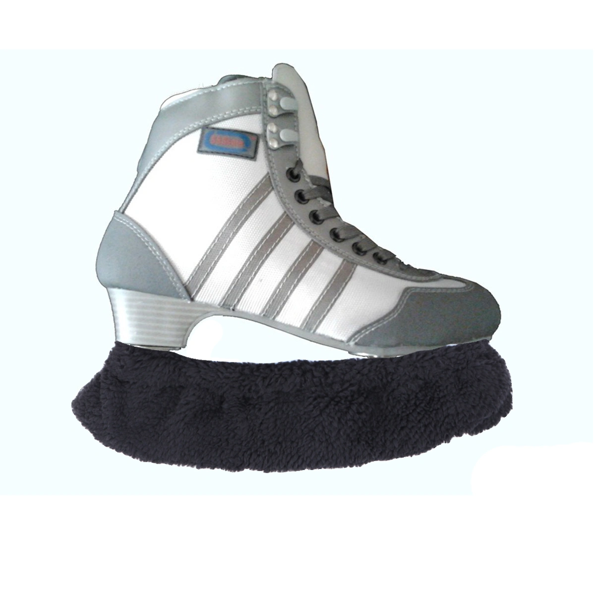 Elastic Skating Cover Skate Cover Plush Ice Skating Hockey Skates Cover (Black S)