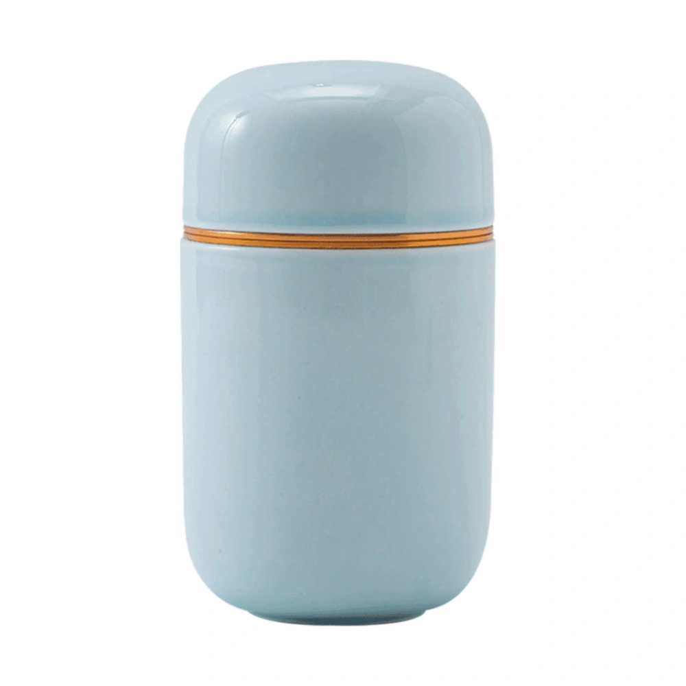 Household Airtight Alloy and Ceramic Storage Jar Kitchen Supply Small Tea Storage Pot