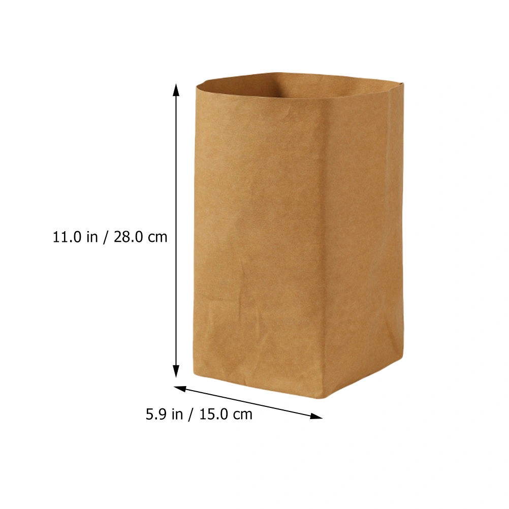 2pcs Practical Bag Kraft Paper Storage Bag Shopping Bag Packaging Waterproof Bags