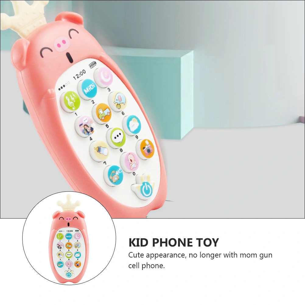 1pc Early Education Plaything Mobile Phone Toy Musical Phone Toy Cognitive Toy