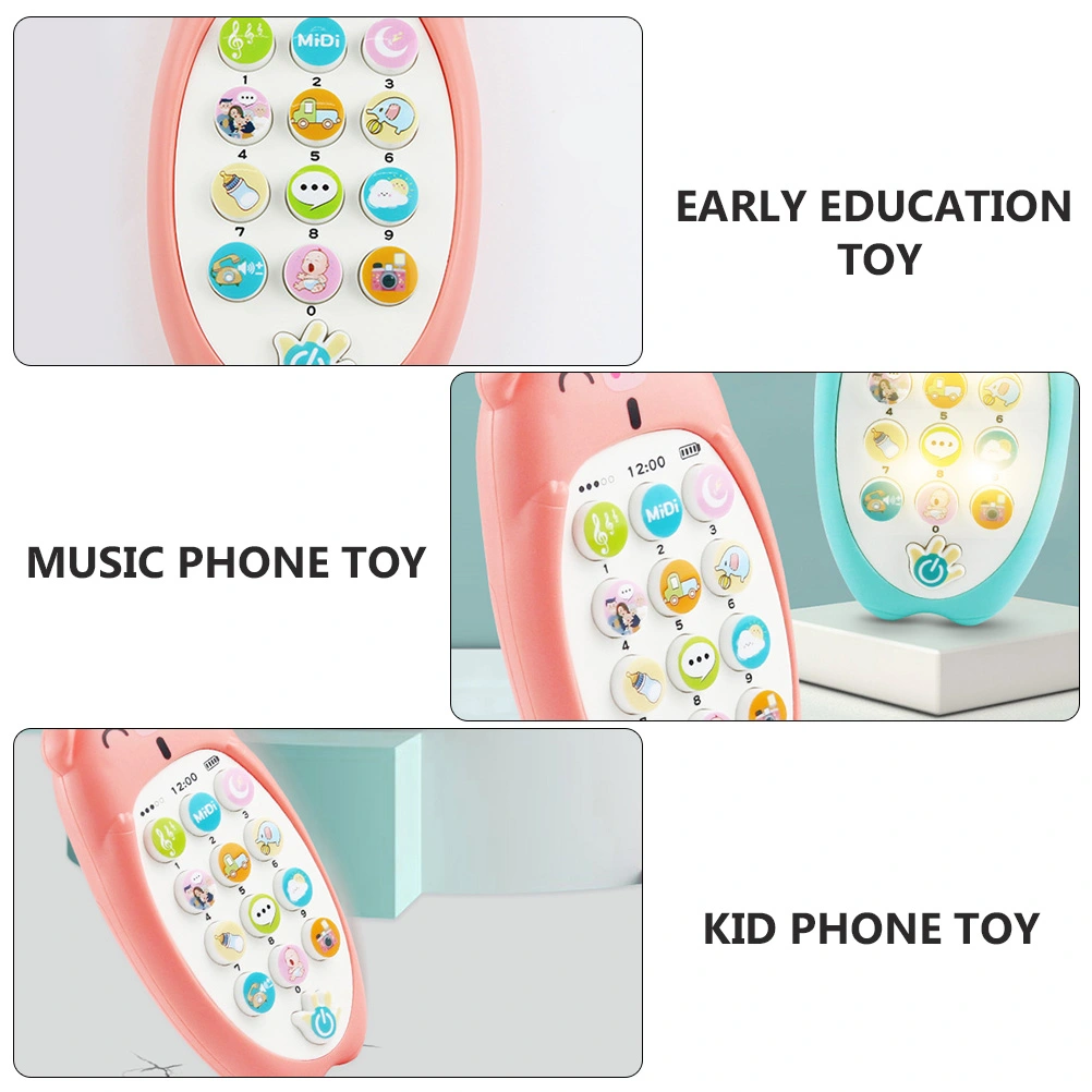 1pc Early Education Plaything Mobile Phone Toy Musical Phone Toy Cognitive Toy