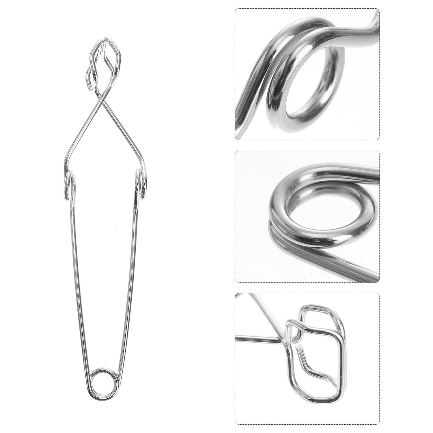 2pcs Steel Test Tube Clips Laboratory Test Tube Clamps Test Pipe Clips