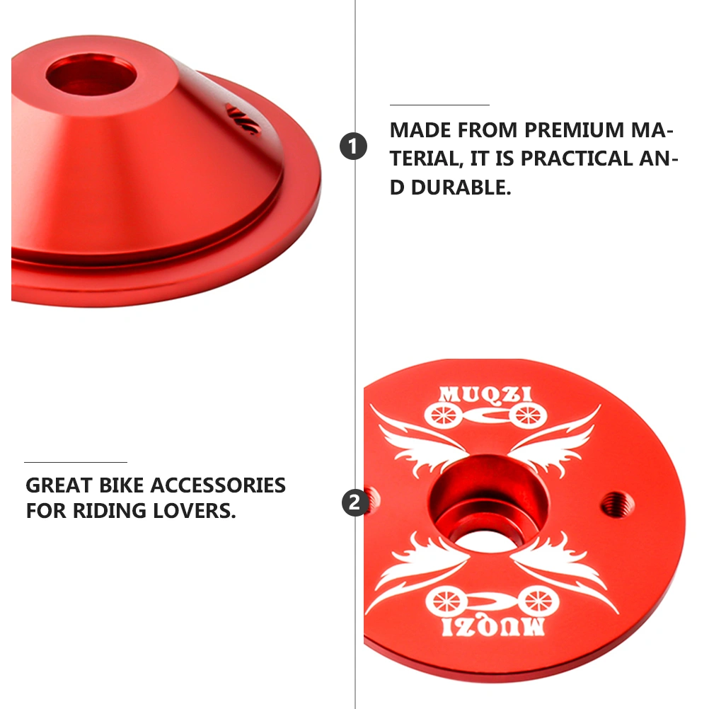 MTB Stem Bike Headset Stem Caps Kit Stopwatch Seat (Red)