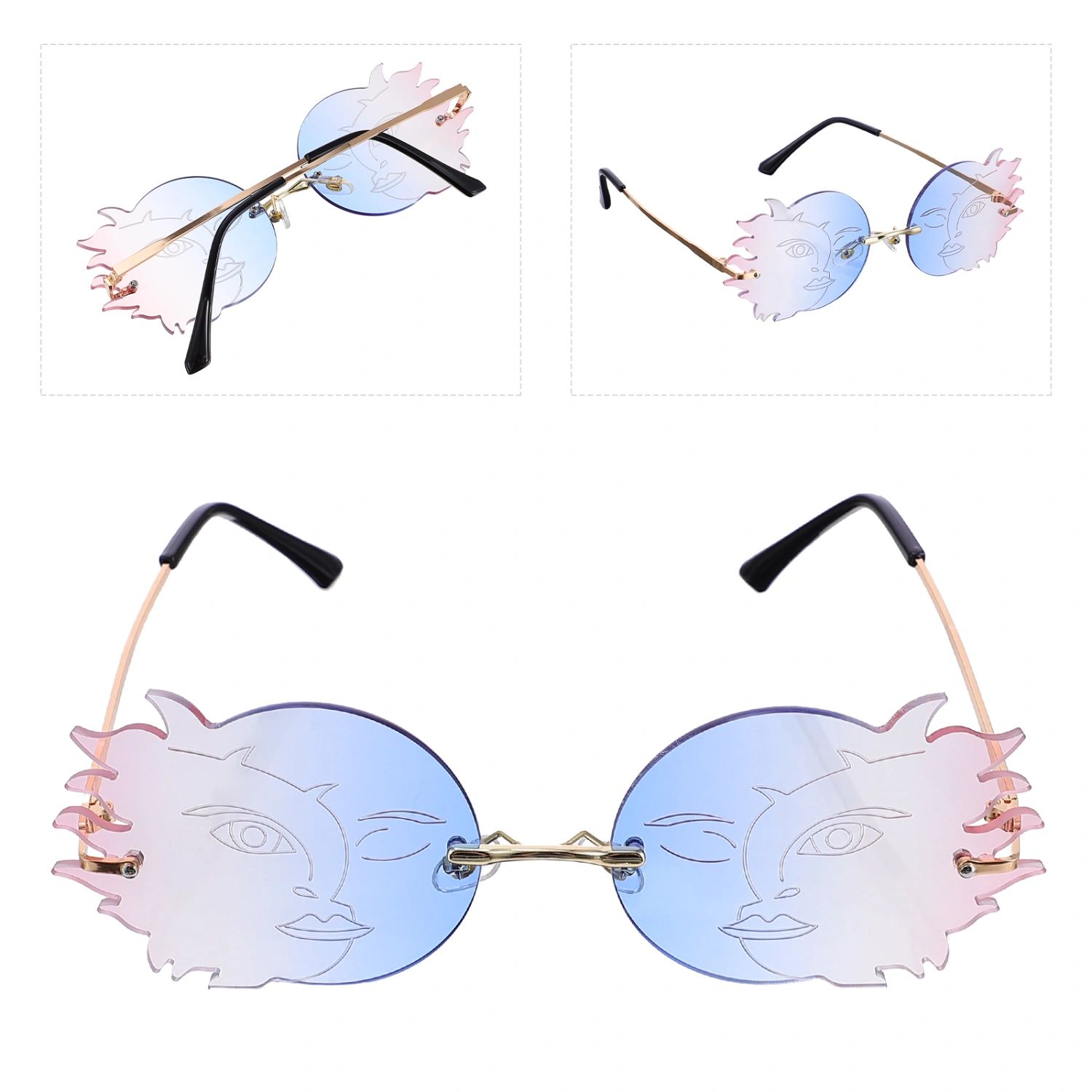 Photographic Sunglasses Unique Frame-less Glasses Photo Taking Glasses