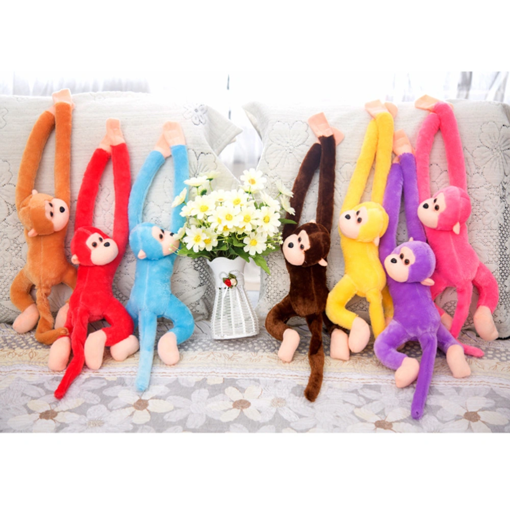 21 Inch Plush Monkey Long Arm Tail Hanging Monkey Doll Curtain Decoration Mascot Gift (Purple)