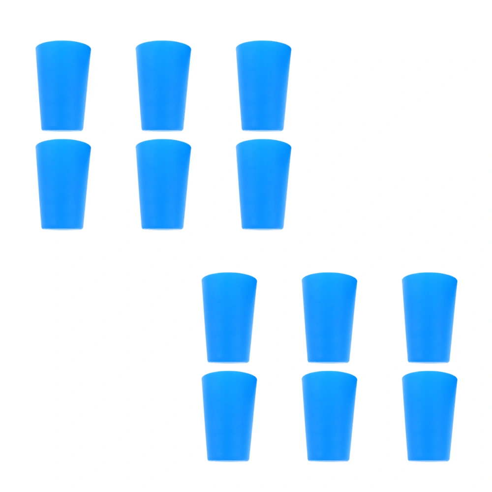 12pcs Plastic Cup Juice Cups Party Thickness Cups Drinking Cups Party Supplies Stacked Cup Blue